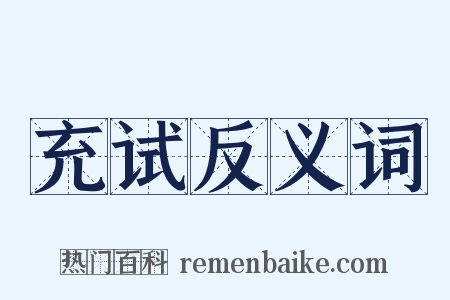 充试反义词是什么意思的图片